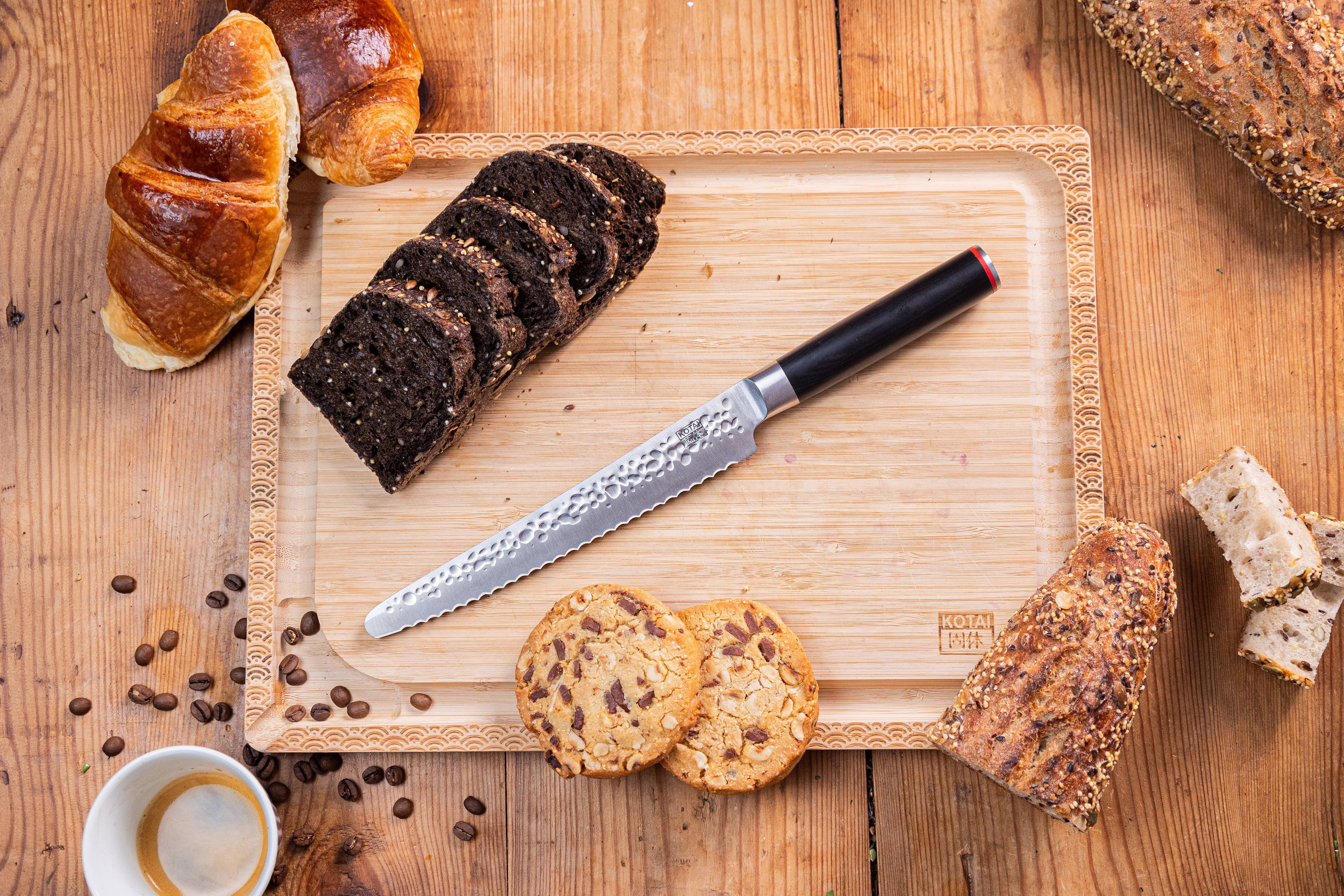 KOTAI - Venta al por mayor Cuchillo/cúter de cocina - Cuchillo de cocina KOTAI con hoja dentada para pan y pastelería + caja de regalo2