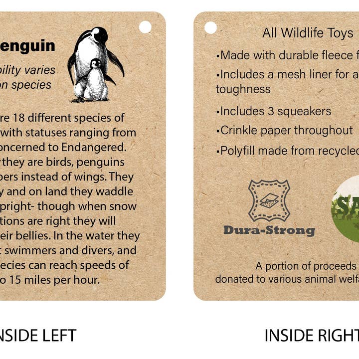 Barker's Bowtique - Vente Peluche – chien - Jouet polaire pour chien Polly le pingouin1