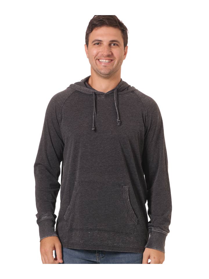 U.S. Apparel - Wholesale Hoodie – Women's - Unisex Fit Jersey Hoodie - Light Garment Burnout Raglan40