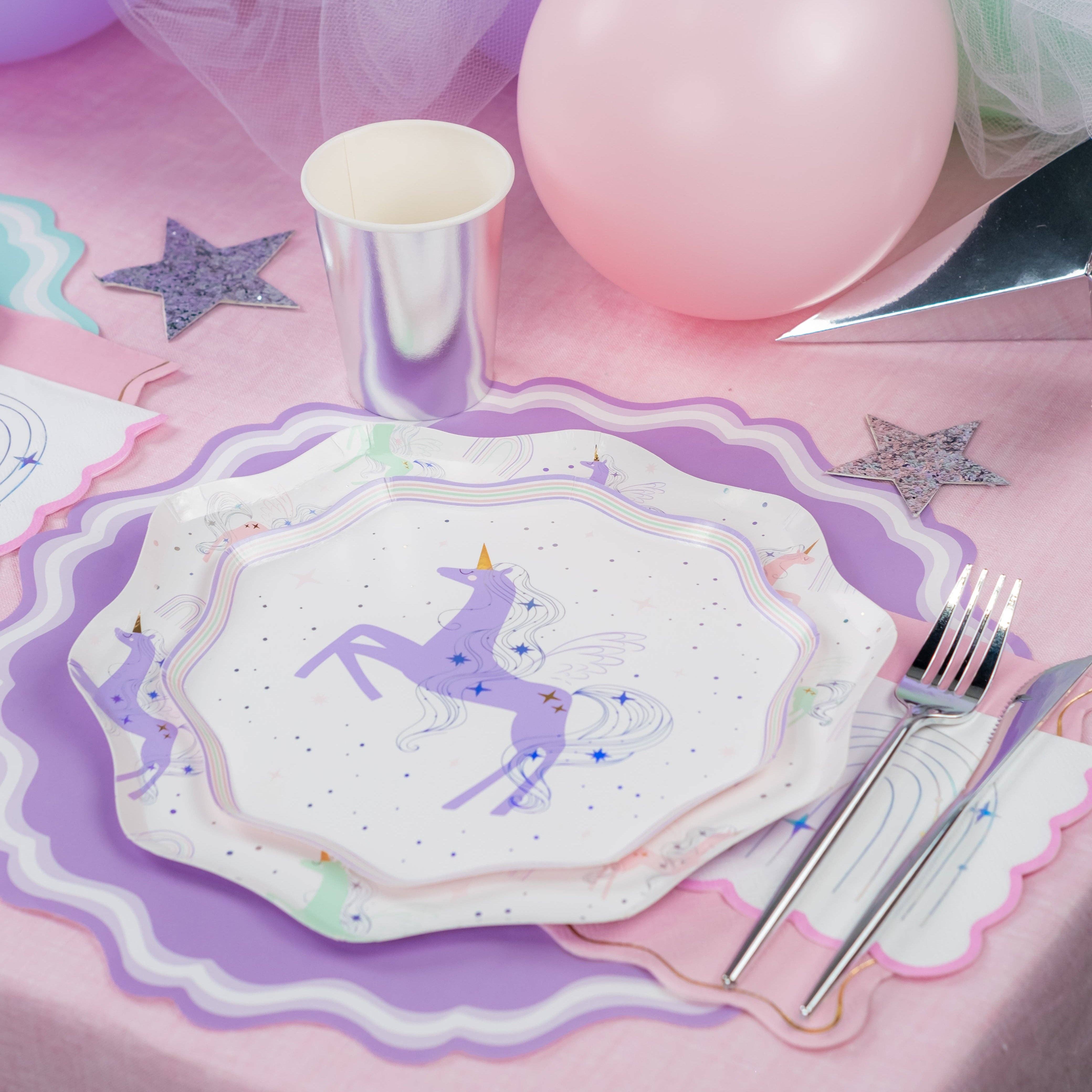 Gatherings by Curated Paperie - Wholesale Disposable Plate - UNI25-DP5- Unicorn Small Plates2