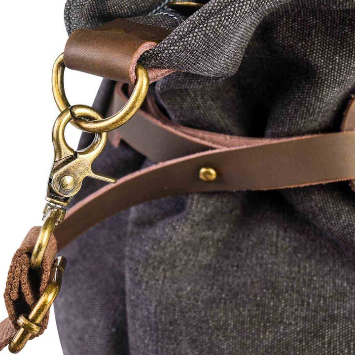 ZEDE PARIS - Wholesale Weekender Bag - Women's - SAINT-LAZARE - Weekend travel sports bag in canvas and leather60