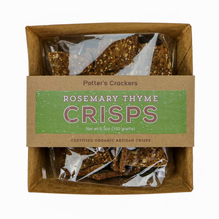 Potter’s Crackers - Wholesale Crackers - Potter's Crackers Organic Rosemary Thyme Crisps