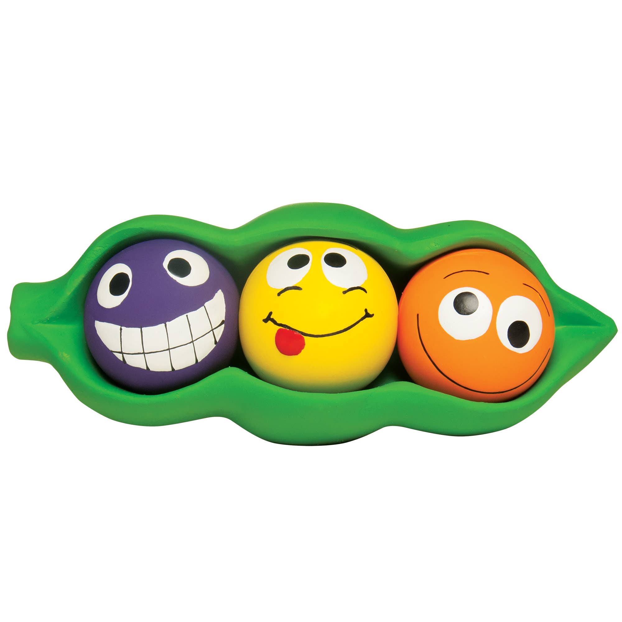 Pet Palette Distribution - Wholesale Pet Chew Toy - Dog - Multipet Three Peas in a Pod Latex Dog Chew Toy 7.5"0