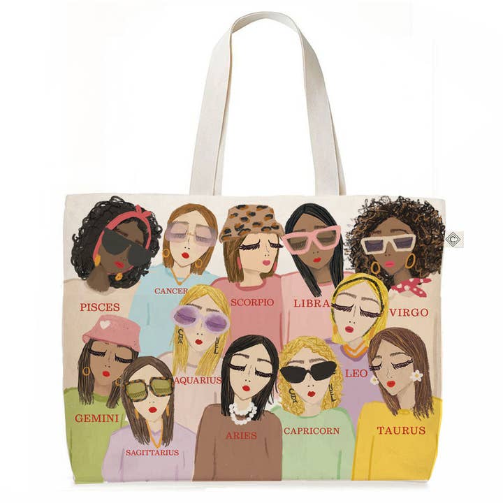 Zodiac Girls Tote Bag for wholesale by Nelly Castro