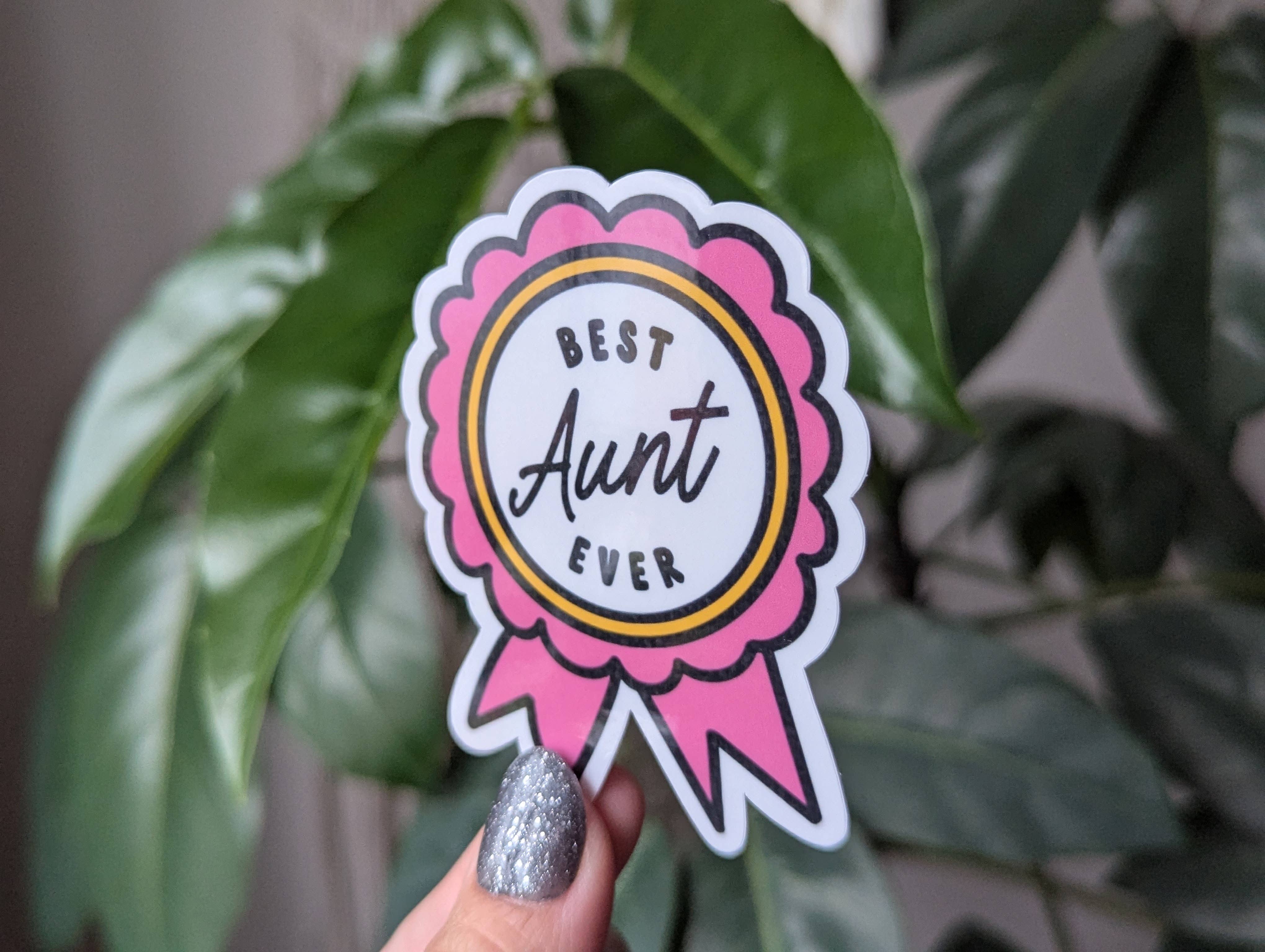 Moonlit Creations - Wholesale Sticker - Best aunt ever sticker, pregnancy announcement merch1