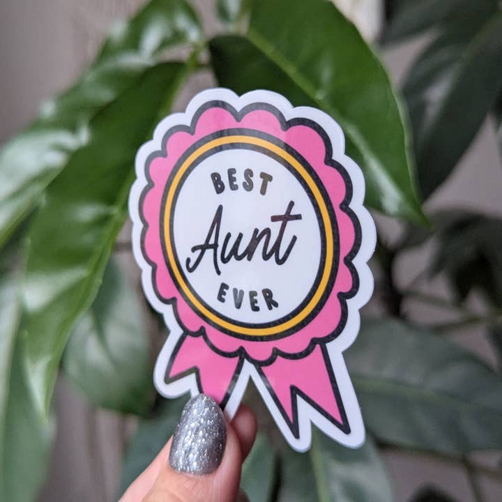 Moonlit Creations - Wholesale Sticker - Best aunt ever sticker, pregnancy announcement merch1