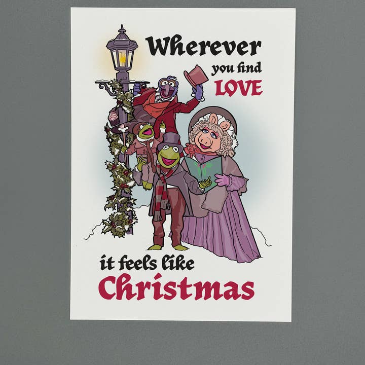 The Red Swan Shop - Wholesale Christmas Card - A Muppet Christmas Carol Greeting Card