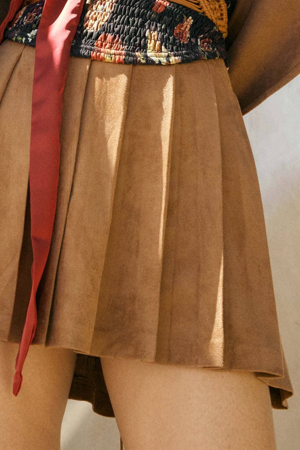 Promesa USA - Wholesale Skirt - Women's - Faux Suede Pleated Mini Skirt10