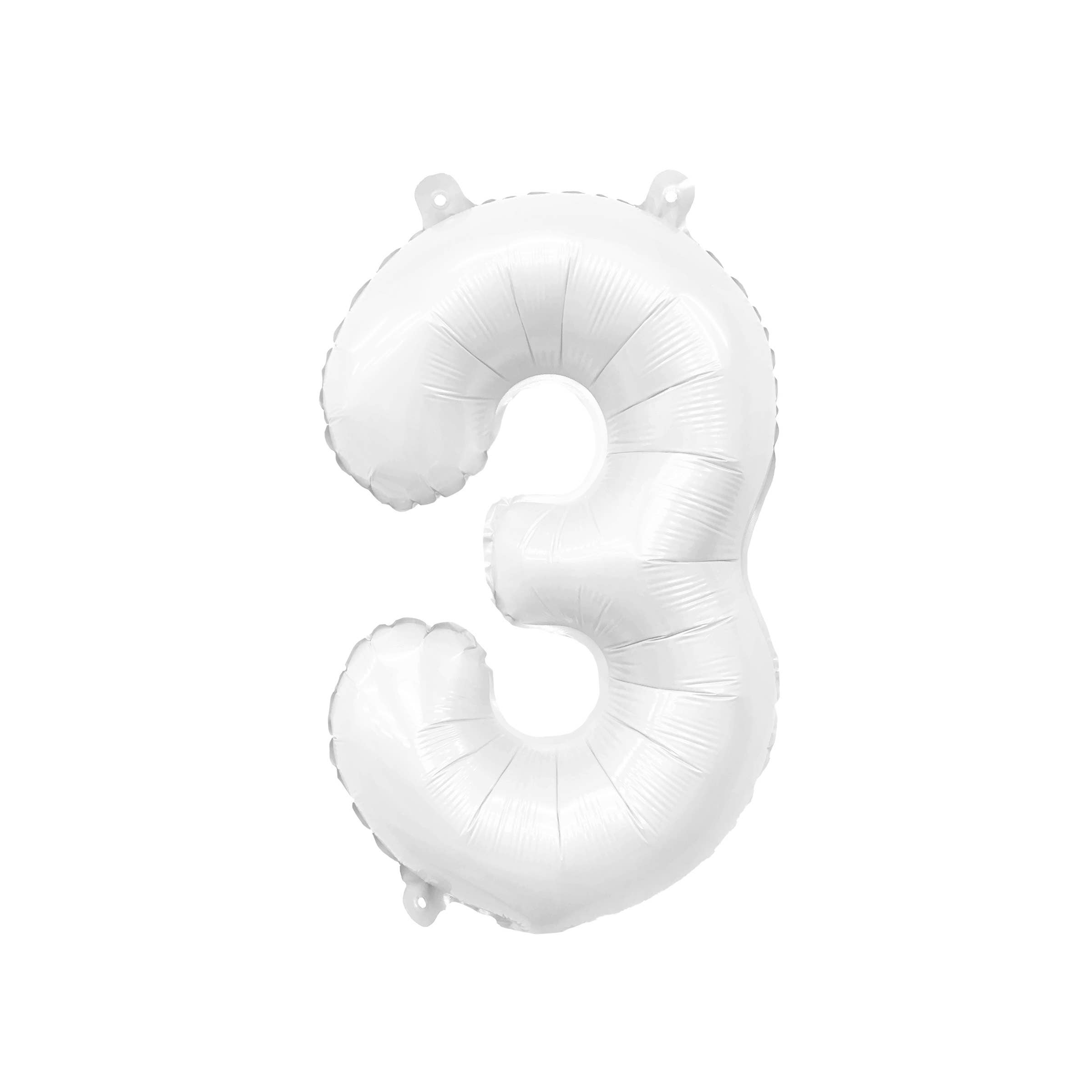 Ellie's Party Supply - Vendita all'ingrosso A palloncino - Palloncini numerici in mylar bianco opaco (81 cm)3