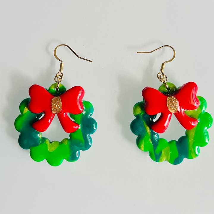 Kris Lucie - Wholesale Hangende/ronde oorbellen - Red Bow Reef oorbellen II1