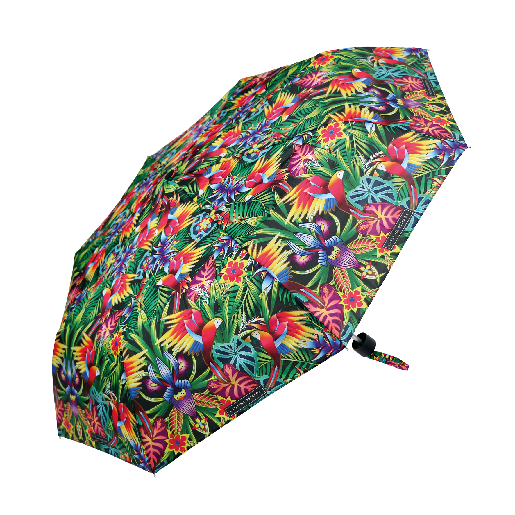 Cuatrogotas - Wholesale Umbrella - Women's - Catalina Estrada Foldable Umbrella Guacamaya. Ref-620082