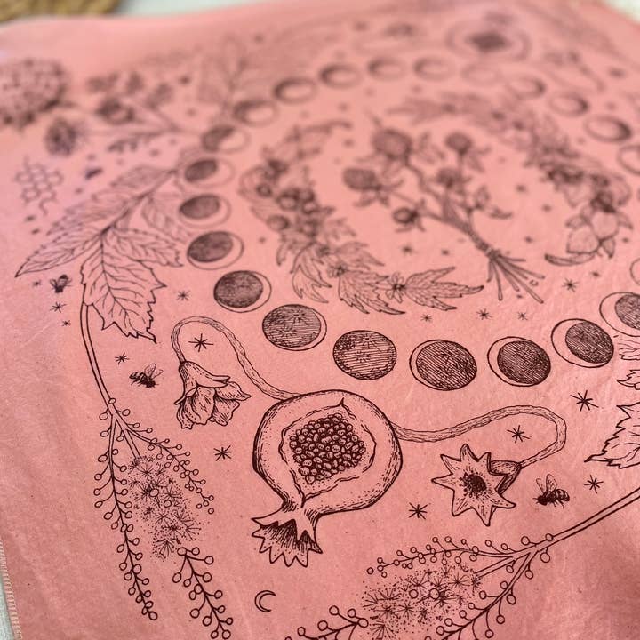 Wanderite – wholesale Bandana – Unisex – Bandana | Lady Herbs | Hand Dyed | Rose