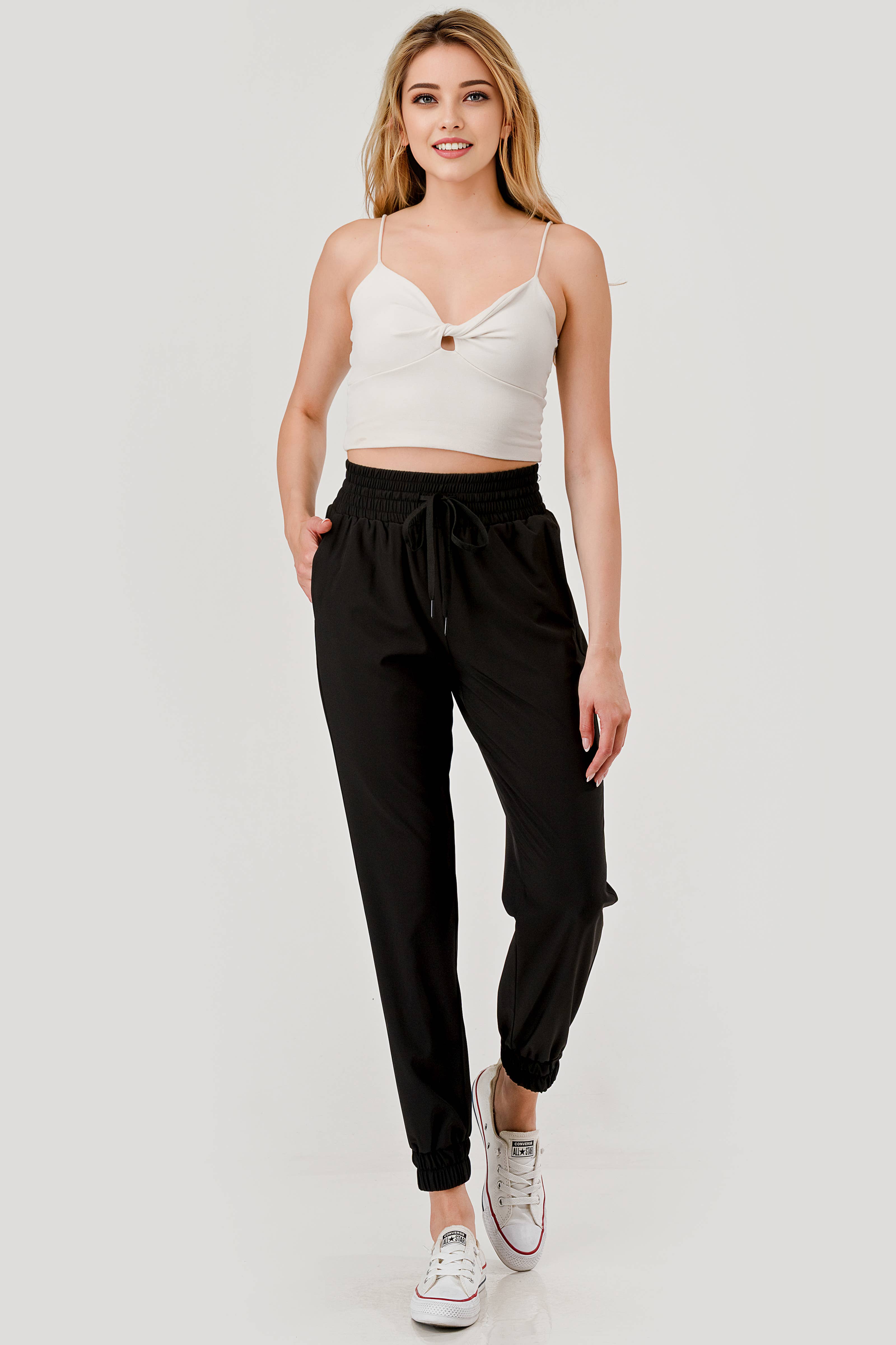 REDFINCH APPAREL INC - Wholesale Athletic Sweatpants/Joggers - Women's - Womens Windbreaker Drawstring Jogger Pants1