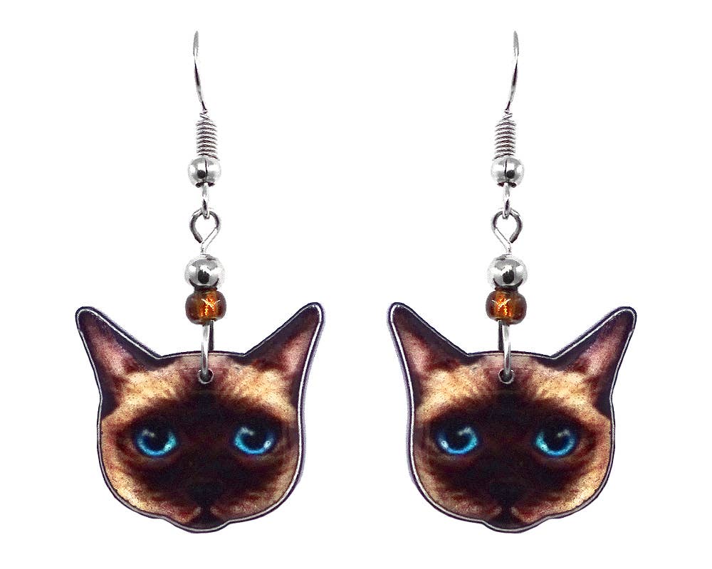 Pichincha - Wholesale Dangle Earrings - Acrylic Cat Face Pet Dangle Earrings11