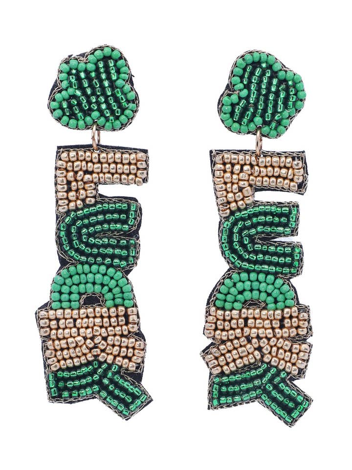 ST Patrick Lucky Beaded Drop Earring for wholesale by Urbanista Outlet