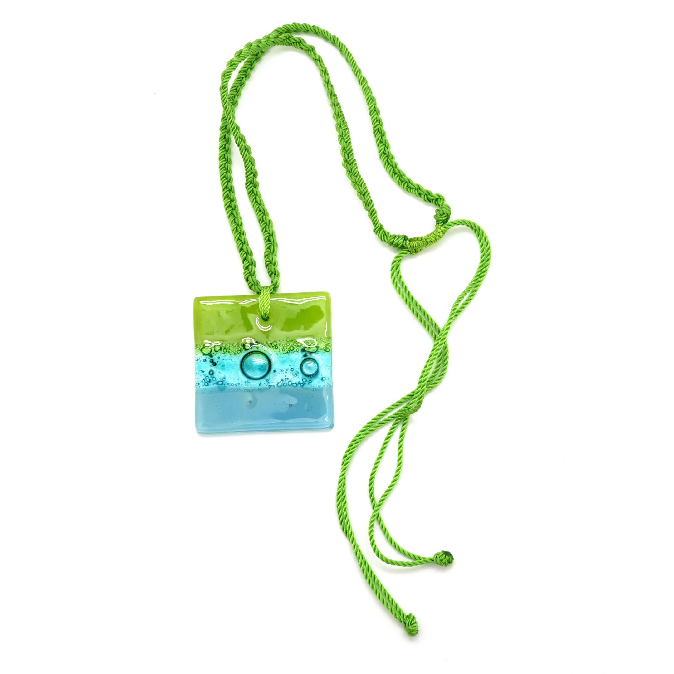 Dunitz & Company - Wholesale Pendant/Charm Necklace - Square Glass Pendant Necklace2