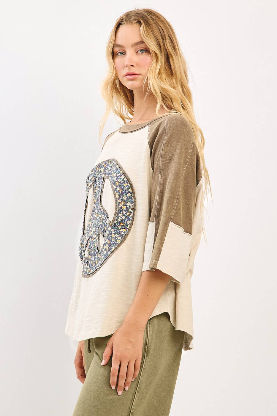 mittoshop – wholesale Tunic – Women’s – PEACE SIGN PATCH MINERAL WASH TOP5
