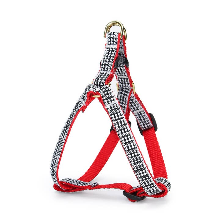 Klassisk svart Houndstooth liten ras hund sele för wholesale av Up Country, Inc.