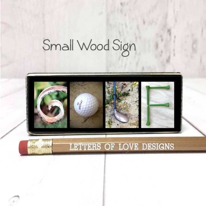Letters Of Love Designs - Wholesale Sign - Golf Wood Sign, Golfer Gift for Golfers, Golf Gift Sports