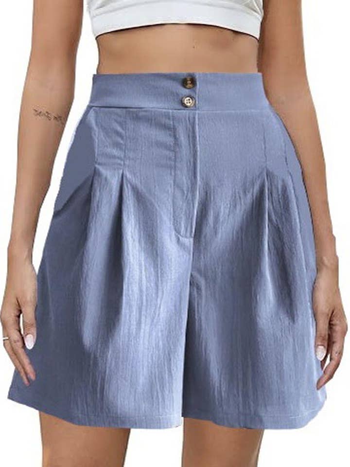 safistyle - Wholesale Shorts - Women's - High-Rise Buttoned Shorts15