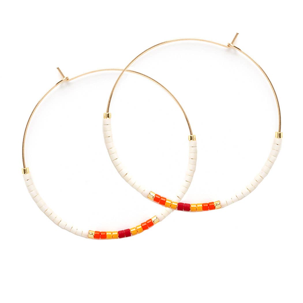 Amano Studio - Wholesale Hoop Earrings - Japanese Seed Bead Hoops- multiple colorways4