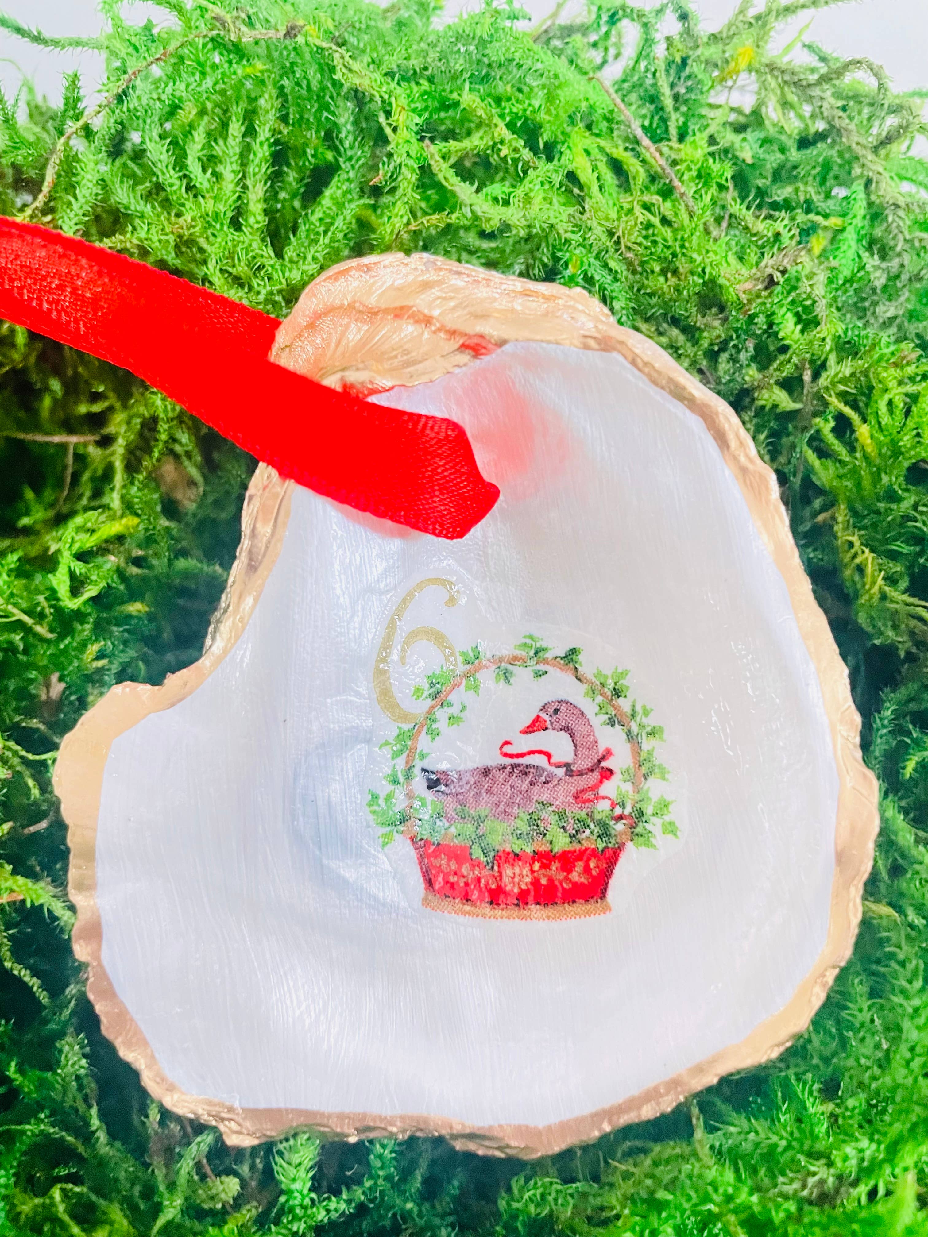 Shells by Shea - Wholesale Ornament - Oyster Shell Ornament Set,12 Days of Christmas Ornaments11