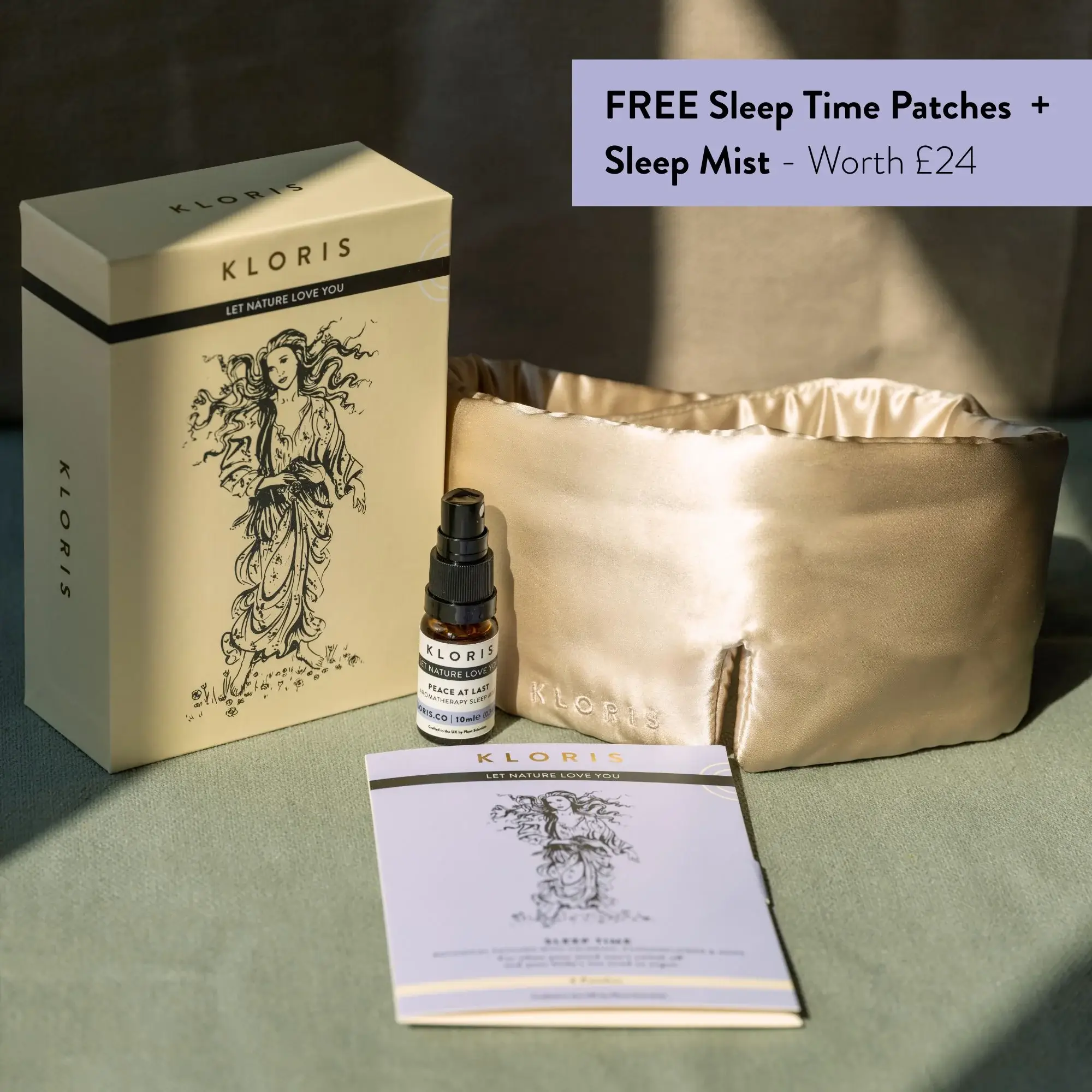 KLORIS - Wholesale Sleep/Eye Mask - Silk & Bamboo Sleep Mask + Sleep Patches + Sleep Pillow mist2