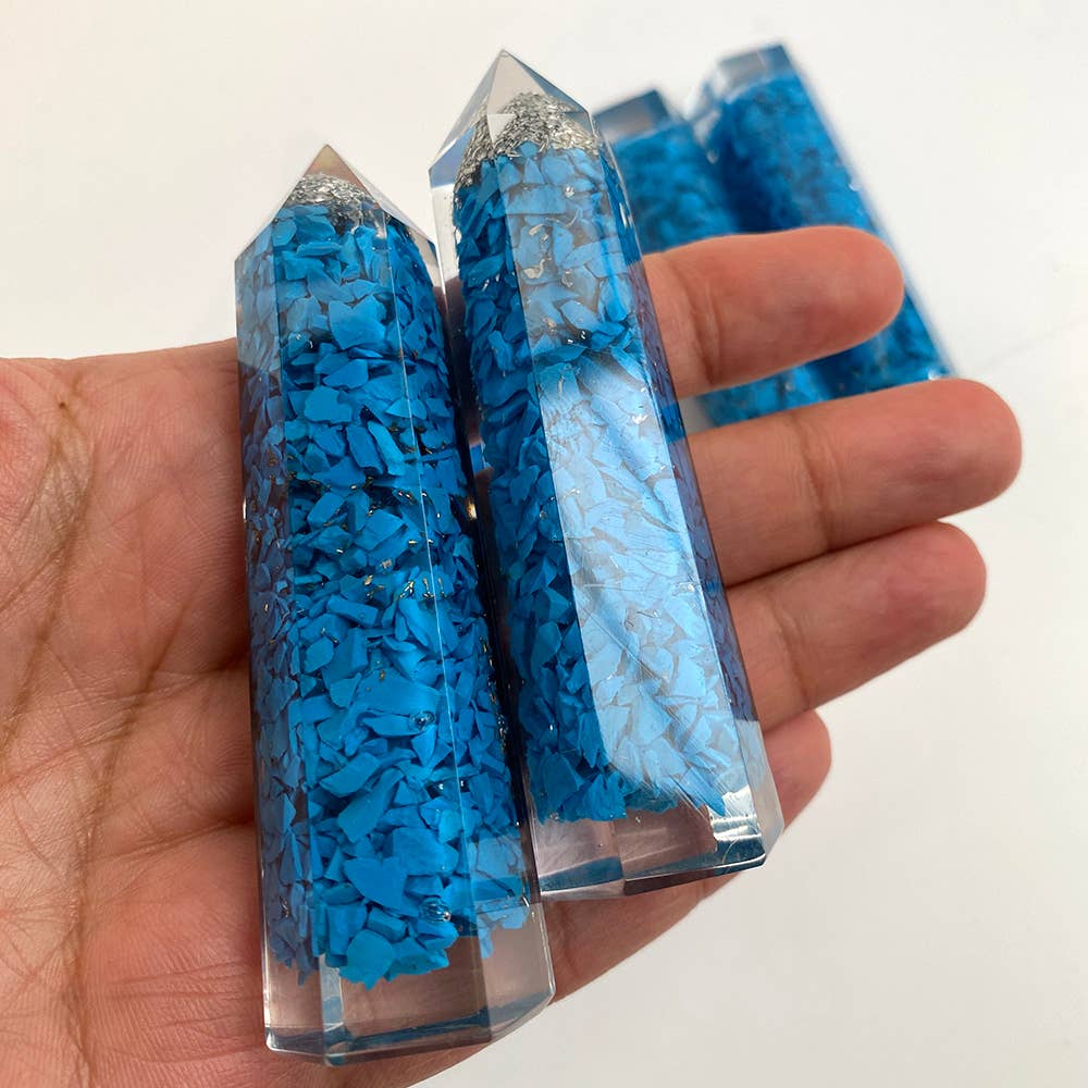 VIE – wholesale Spiritual stone/crystal – Orgonite Obelisk Tower, 8x2x2cm8