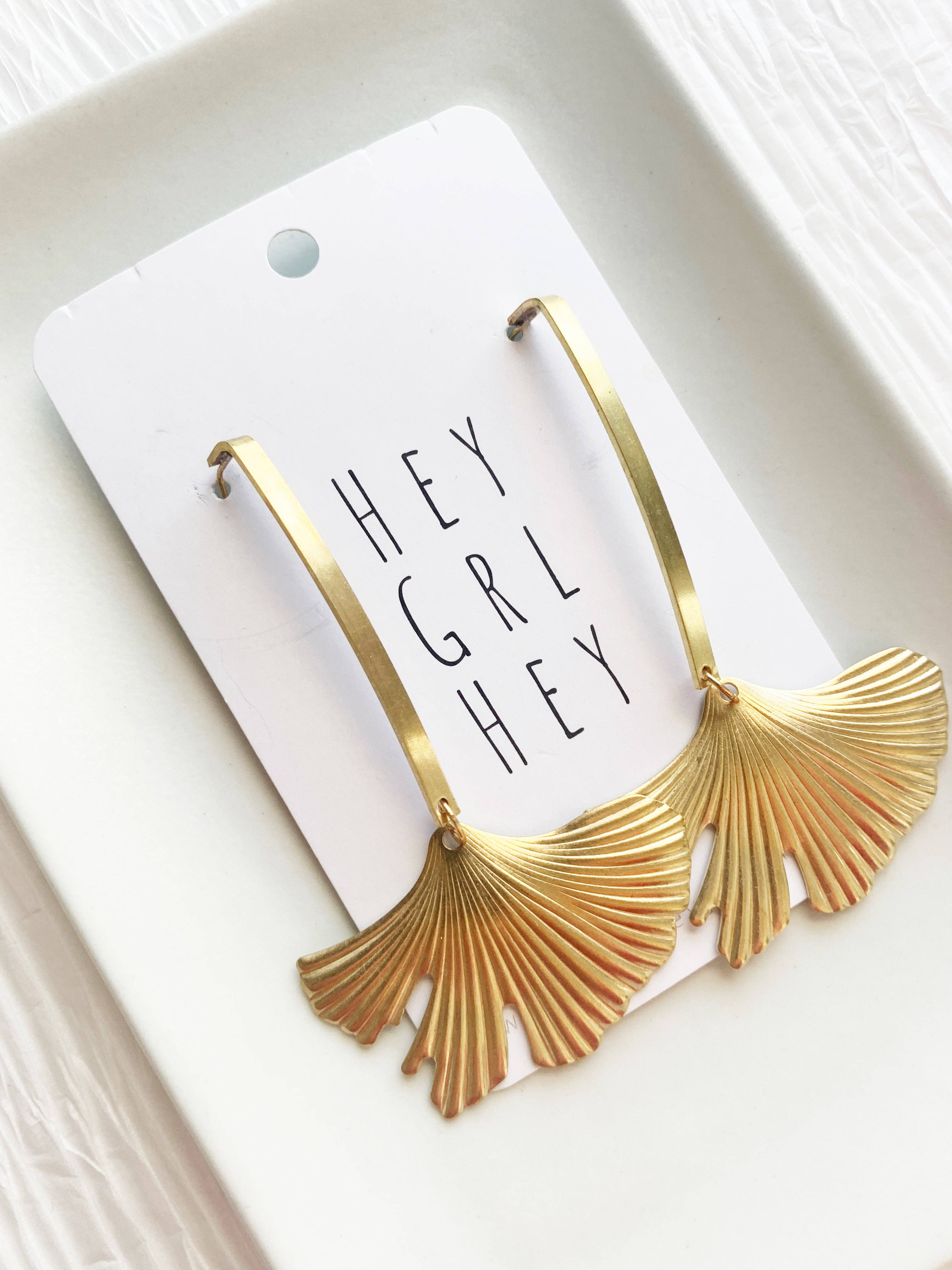 Hey Grl Hey Jewelry - Wholesale Dangle Earrings - The Ginkgo Earring3