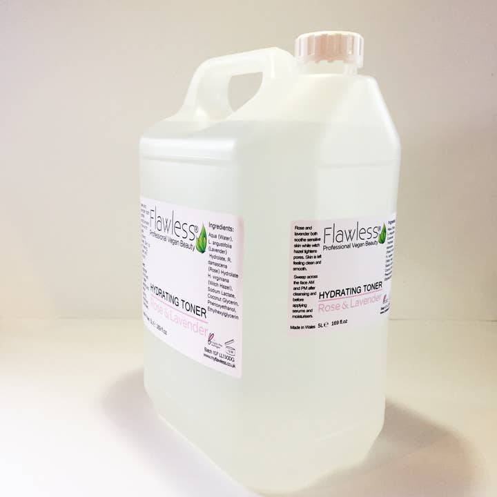 Flawless - Wholesale Facial Toner - Rose and Lavender Hydrating Toner - 5 Litre Refill1