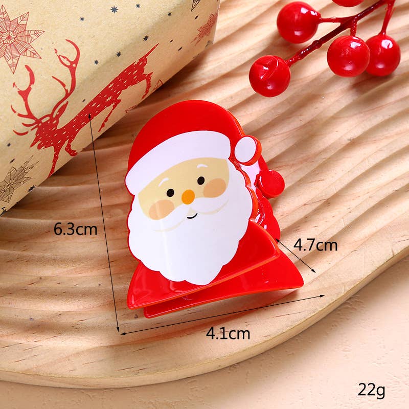 SoapElenGlen - Wholesale Hair Clip - Women's - Festive Christmas Hair Clip, Apple & Gift Box Hair Claw13