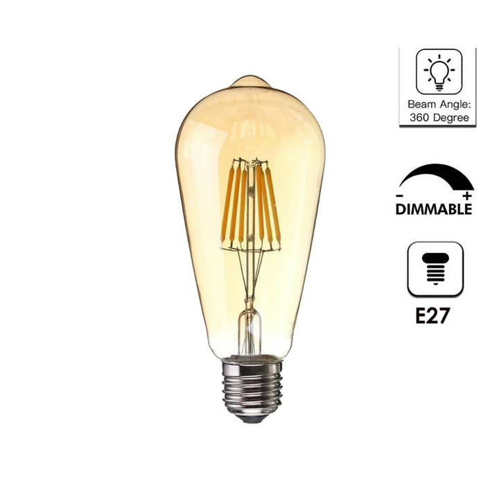 Ledsone - Wholesale Light Bulb/Puck - 6 Pack Vintage E27base Filament LED Edison Dimmable LED Bulb1
