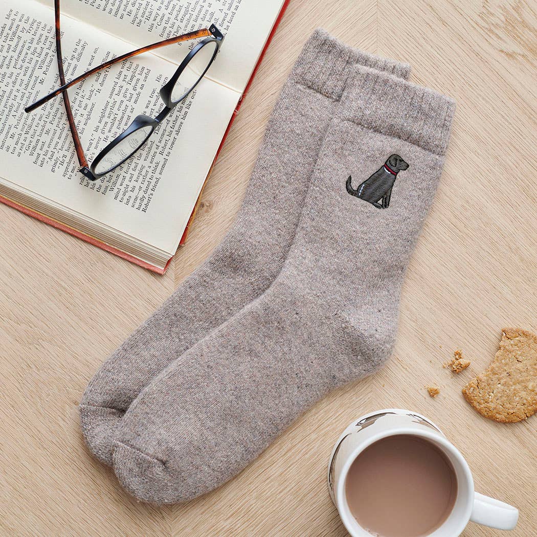 Sweet William Designs - Venta al por mayor Calcetines - Unisex - Calcetines para pasear perros - Labrador chocolate1