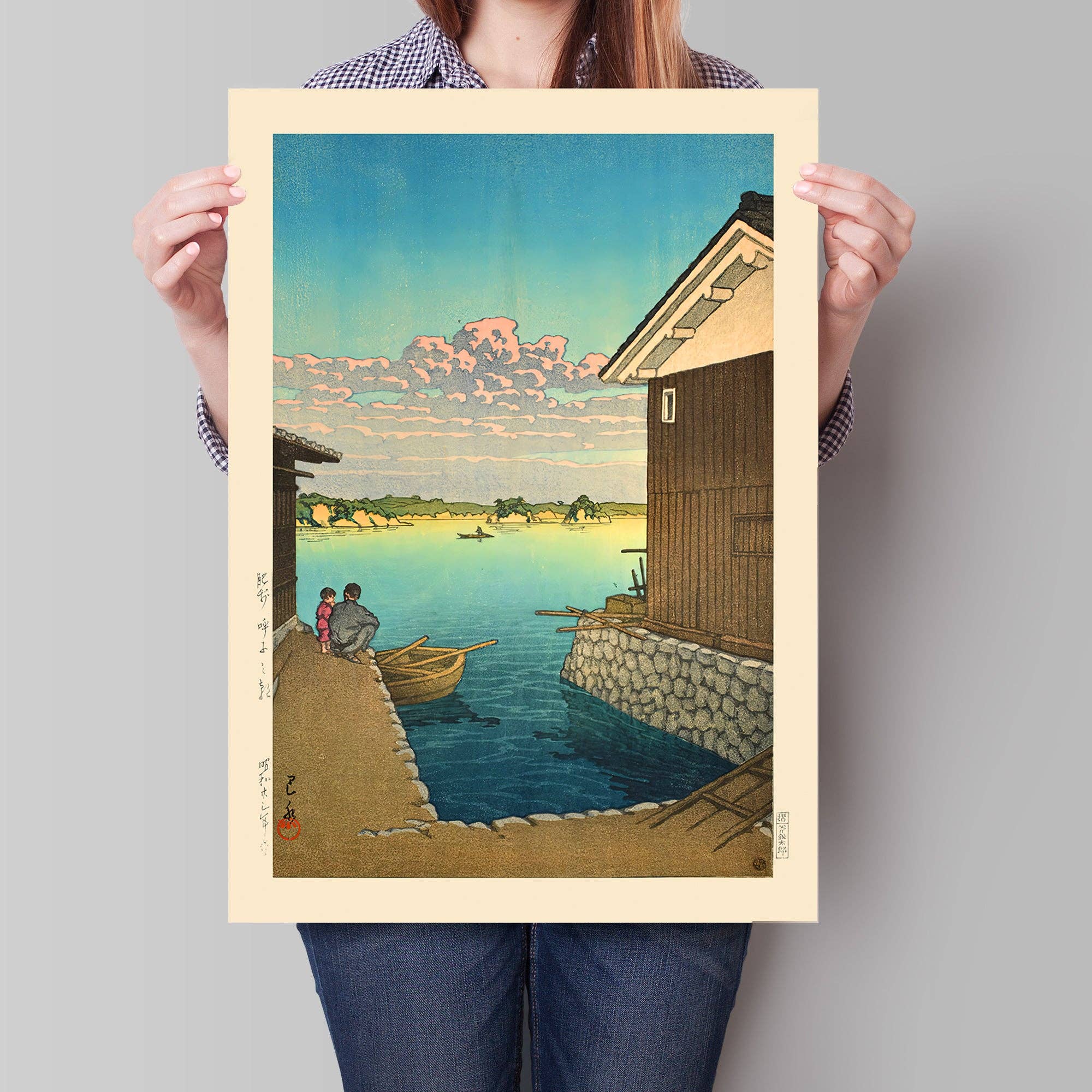 Ink & Drop – wholesale Art print – Morning in Yobuko, Hizen Print by Hasui Kawase7