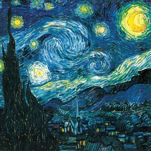 Posters Wholesale - Wholesale Art Print - Vincent Van Gogh Starry Night Art Cardboard Backed & Bagged