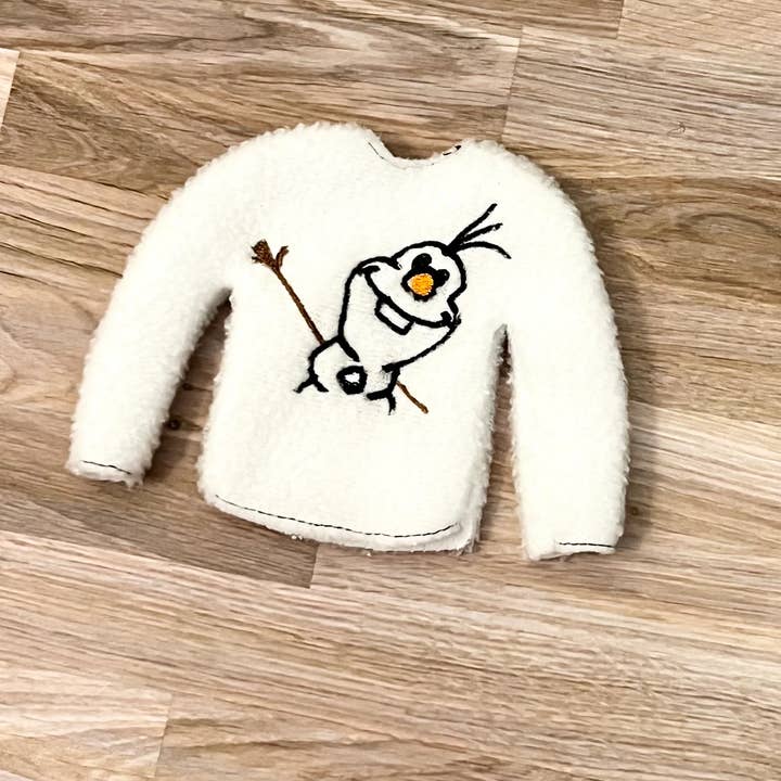 Lilies & Lark Boutique - Wholesale Doll Clothing - Kids - Friendly Snowman sweater for elf on the shelf Â