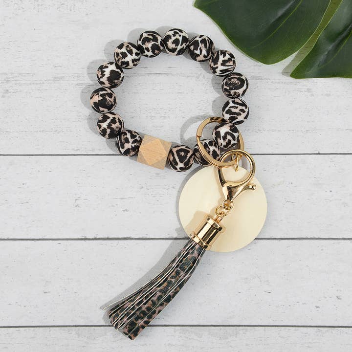 SoapElenGlen - Wholesale Keychain bracelet - Boho Colorful Silicone Beaded Keychain Wristlet21