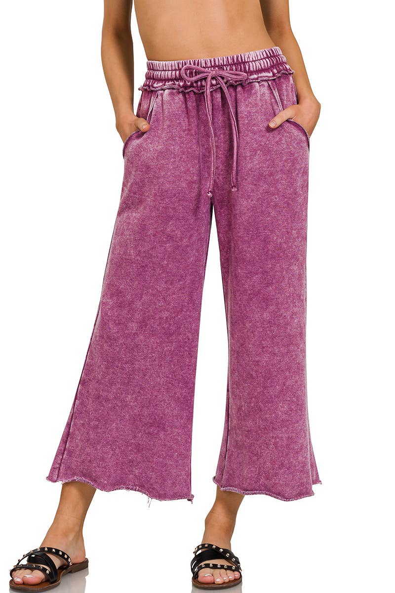 42POPS - Wholesale Pants - Women's - `.Washed Fleece Sweatpants With Pocket57