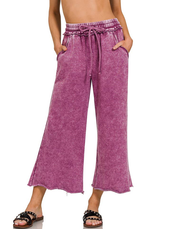 42POPS - Wholesale Pants - Women's - `.Washed Fleece Sweatpants With Pocket57