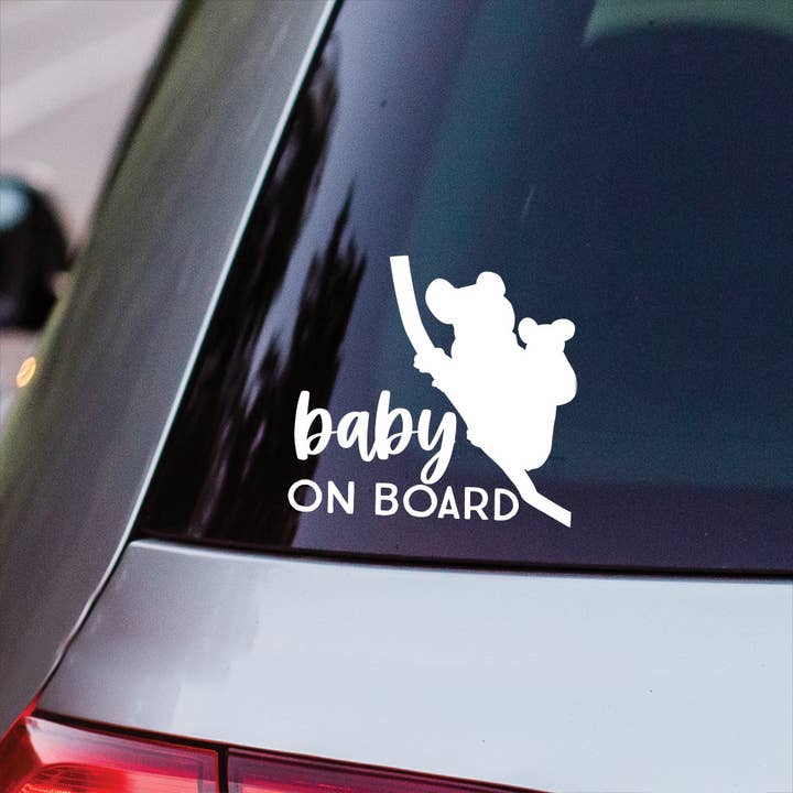 Koala On Board - Vinyl Decals for wholesale by Sincere Surroundings