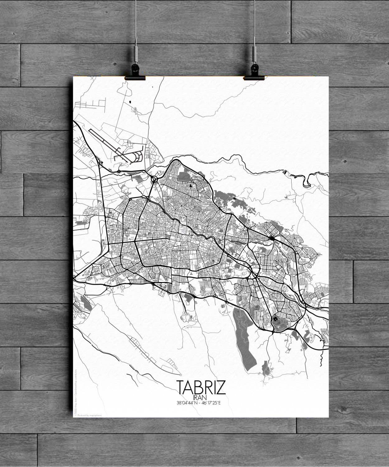 mapospheres - Wholesale Poster - Poster of Tabriz | Iran4