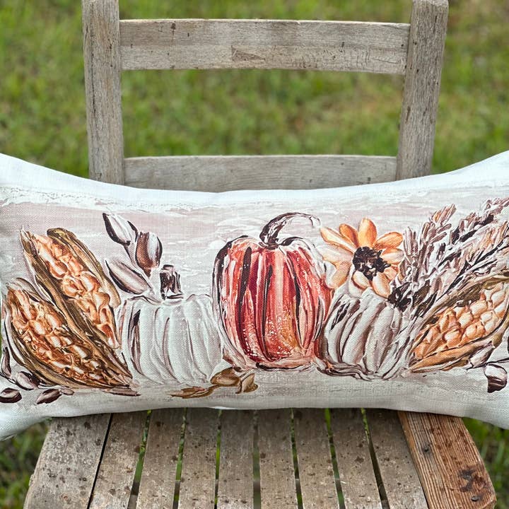 GA Corn & Pumpkin Lumbar for wholesale by Southern Cotton Mill