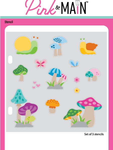 Conjunto de Estênceis Snailed It (3 Peças) por atacado de Pink and Main