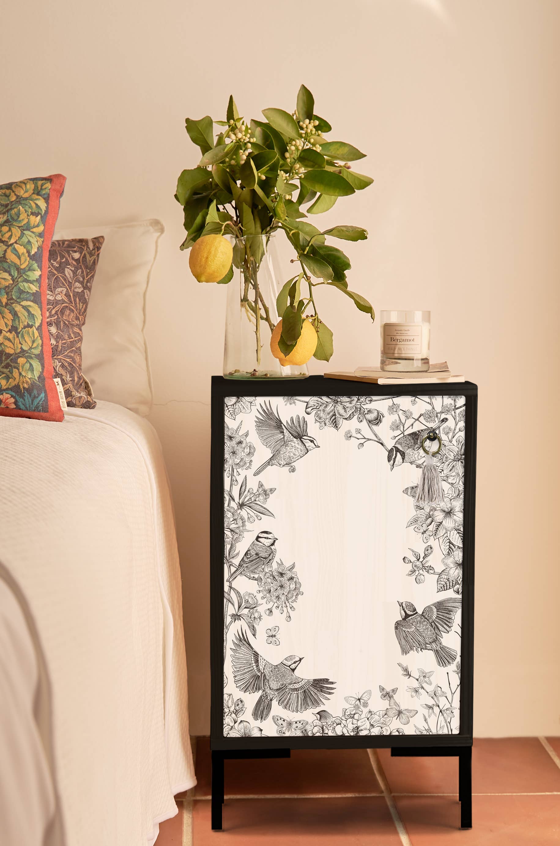 Really Nice Things - Wholesale Side Table - Bird print MDF nightstand3