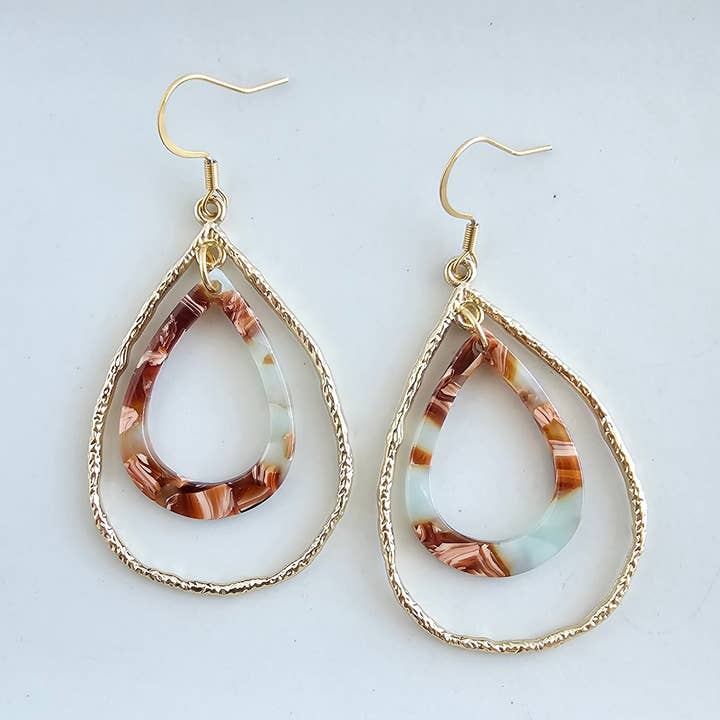 Boucles d'oreilles Savannah - Écume de mer & Rouille // Bijoux, Automne pour la vente par Spiffy & Splendid