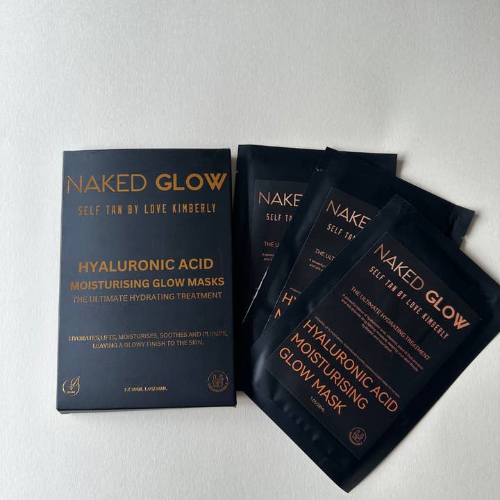Naked Glow - Wholesale Skincare Face Mask - Hyaluronic Acid Glowing Facial Sheet Mask Trio2
