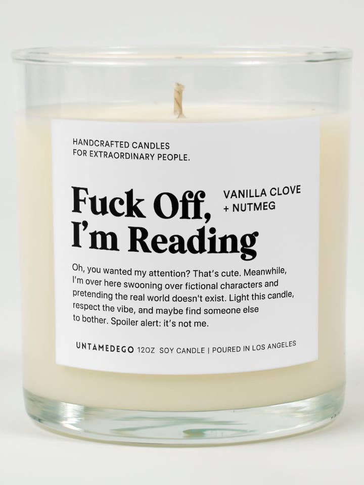 Fuck Off I'm Reading | Funny Candle for wholesale by Untamedego LLC