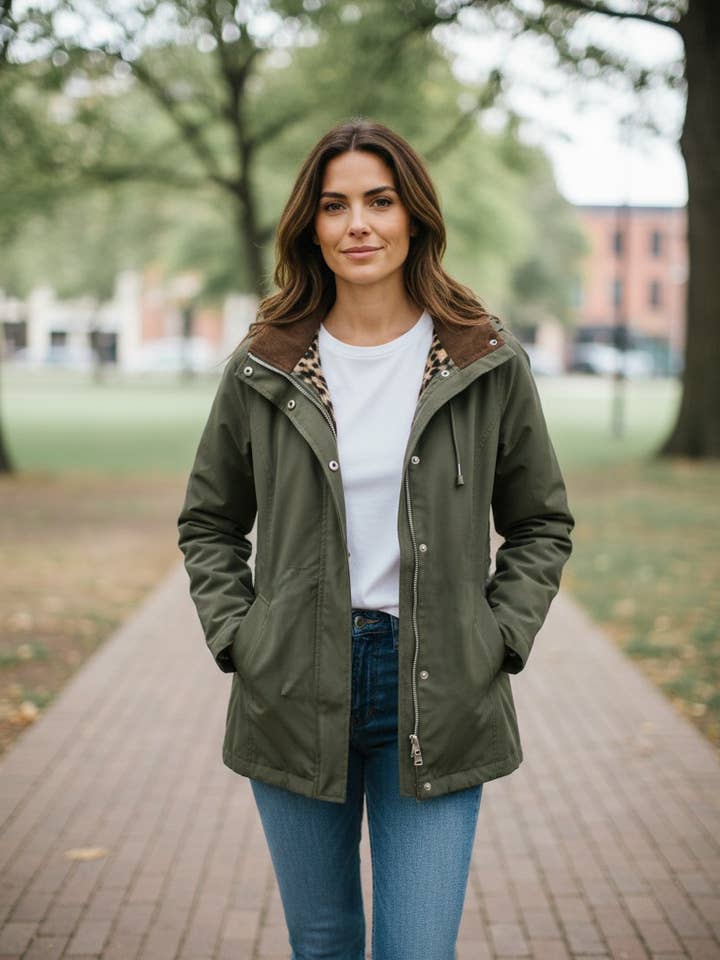 Saturne Paris - Order By Item (S To 5XL) - Wholesale Jacket - Women's - WB709W41 - Veste légère avec col Barbour0