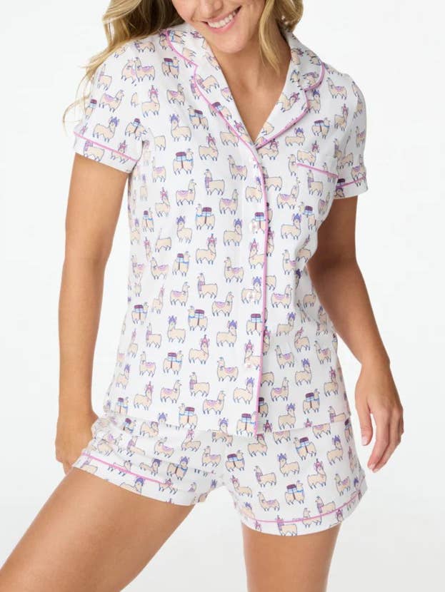 Rosa Clothing - Wholesale Lounge Set - Women's - Stylish Cartoon Print Summer Lounge Set