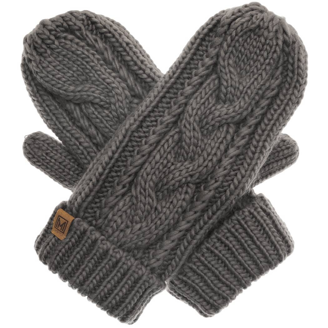 Fashion City - Wholesale Mittens - Women's - Winter Gloves Cable Knit Mittens with Fleece Lined11